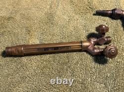 Vintage Victor Super-Range Welding And Cutting Outfit Torch Nozzles Regulators