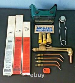 Vintage Welding Lot PUROX CW-200 Oxy-Acetylene Cutting Torch & 4 Tips & more