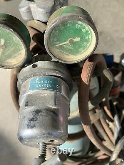 Weld Brazing cut Oxygen Acetylene cylinder regulator Gauge torch cart