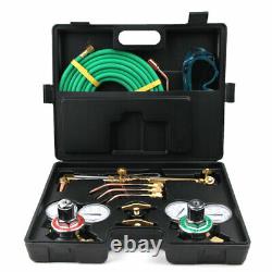 Welding & Cutting Kit Oxy Acetylene Oxygen Pressure Regulator Torch Tool Kit US