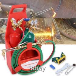 Welding Cutting Torch Kit Oxygen Acetylene Brass Torch with 4L Tanks Regulators