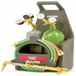 Welding Cutting Torch Port-A-Torch Kit with Oxygen and Acetylene Tanks and 3/16