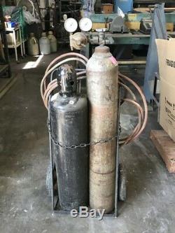 Welding/cutting Oxygen & Acetylene Tanks-cart-torch-gauges Hose