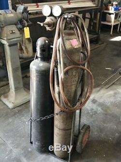 Welding/cutting Oxygen & Acetylene Tanks-cart-torch-gauges Hose