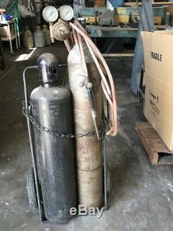 Welding/cutting Oxygen & Acetylene Tanks-cart-torch-gauges Hose