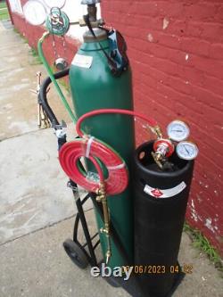 Welding/cutting Set Large Oxygen & Acetylene Tanks-cart-torch-gauges Hose