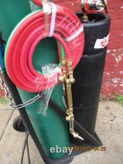 Welding/cutting Set Large Oxygen & Acetylene Tanks-cart-torch-gauges Hose