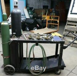 Welding/cutting Set Up 125 Cu Oxygen & Acetylene Tanks-cart-torch-gauges Hose