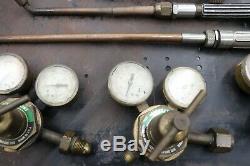 Welding/cutting Set Up 125 Cu Oxygen & Acetylene Tanks-cart-torch-gauges Hose