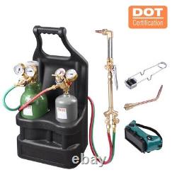 Yescom DOT Oxy Acetylene Torch Kit Oxygen Gas Tank Brazing Welding Cutting Gauge