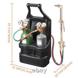 Yescom DOT Oxy Acetylene Torch Kit Oxygen Gas Tank Brazing Welding Cutting Gauge